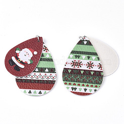 Christmas Theme PU Leather Big Pendants&nbsp;FIND-R080-08