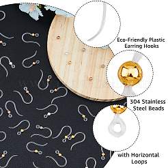 80Pcs 4 Colors Eco-Friendly Plastic Earring Hooks&nbsp;STAS-FH0002-15