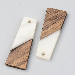 Opaque Resin & Walnut Wood Pendants&nbsp;RESI-S389-040A-C04