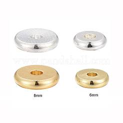 48Pcs 2 Size 2 colors Brass Spacer Beads Set&nbsp;KK-LS0001-03