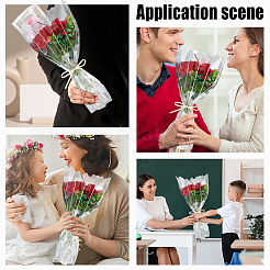 100Pcs OPP Plastic Flower Bouquets Wrapping Packaging&nbsp;AJEW-AR0005-02