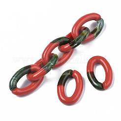 Two Tone Opaque Acrylic Linking Rings&nbsp;OACR-S038-035E