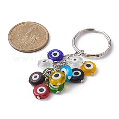Handmade Evil Eye Lampwork Beads Keychain&nbsp;KEYC-JKC00511