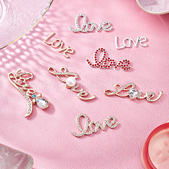 16Pcs 8 Style Alloy Rhinestone Cabochons&nbsp;AJEW-PH0003-21