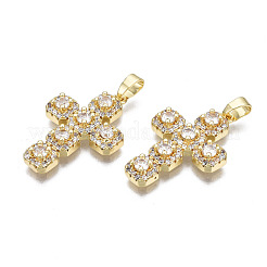 Brass Micro Pave Cubic Zirconia Pendants&nbsp;ZIRC-N039-157A-NF