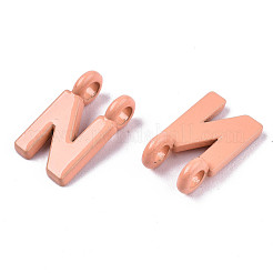 Spray Painted Alloy  2-Loop Link Pendants&nbsp;LS-X-PALLOY-T075-48N-RS