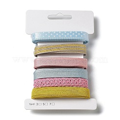 18 Yards 6 Colors Polyester Ribbon&nbsp;SRIB-C001-B06