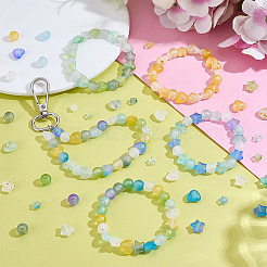 1410Pcs 24 Colors Frosted Transparent Acrylic Beads&nbsp;OACR-PH0004-74A