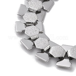 Non-Tarnish 304 Stainless Steel Hexagon Link Chain Bracelets for Women Men&nbsp;BJEW-Q343-13P