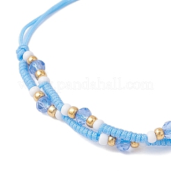3Pcs Seed Glass Beaded Adjustable Bracelets&nbsp;BJEW-MZ00233