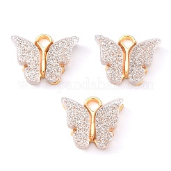 Alloy Enamel Pendants with Glitter Powder and Zinc Alloy Hanging Plating&nbsp;ENAM-R056-01