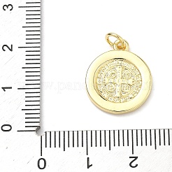 Brass Micro Pave Cubic Zirconia Pendants&nbsp;KK-P345-59B-G
