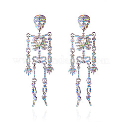 Halloween Zinc Alloy Crystal AB Rhinestone Dangle Stud Earrings&nbsp;FS-WGF4447-03
