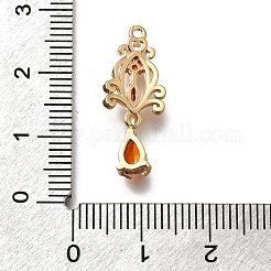 Brass Micro Pave Cubic Zirconia Pendants&nbsp;KK-K378-65G-01