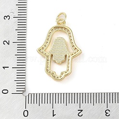 Brass Micro Pave Clear Cubic Zirconia Pendants&nbsp;KK-Q813-04G
