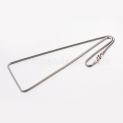 Non-Tarnish 304 Stainless Steel Round Snake Chain Necklaces&nbsp;STAS-M174-005P-2.4-01