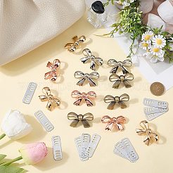 12Pcs 4 Colors Bowknot Alloy Decorative Buckles&nbsp;FIND-CP0003-70