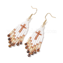 Glass Seed Beads Dangle Earrings&nbsp;EJEW-MZ00737-03