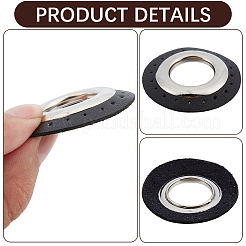 8 Bags 2 Colors Imitation PU Leather Eeyelet Patch&nbsp;PURS-CL0001-34P