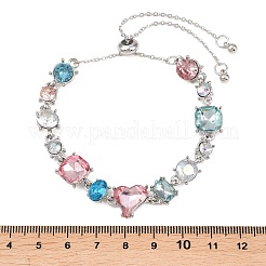 Alloy Rhinestone Slider Bracelets&nbsp;BJEW-A156-04P