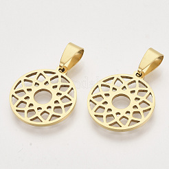 Chakra Theme 201 Stainless Steel Pendants&nbsp;STAS-N089-55G