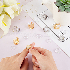 DIY Flat Round Blank Dome Cuff Ring Making Kit&nbsp;DIY-DC0001-65