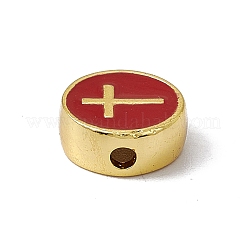 Real 18K Gold Plated Brass Enamel Beads&nbsp;LS-KK-F814-04G-04