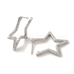 Star Brass Stud Earrings&nbsp;EJEW-R162-03P-01