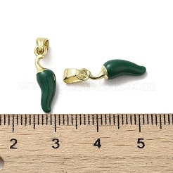 Brass Enamel Pendants&nbsp;KK-E092-31G-03