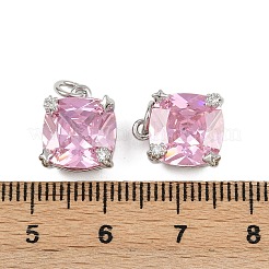 Brass Pave Cubic Zirconia Charms&nbsp;KK-L241-01P-03
