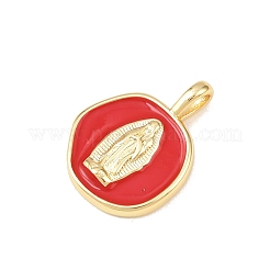 Brass Enamel Pendants&nbsp;KK-P339-12G-02