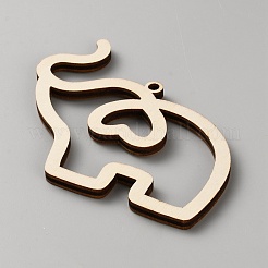 Wooden Friendship Elephant Ornament with Paper Story Card&nbsp;AJEW-WH0609-212