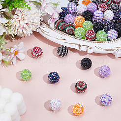 40Pcs 10 Colors Resin Rhinestone Beads&nbsp;RESI-PA0001-26A