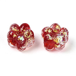 Handmade Foil Lampwork Beads Strands&nbsp;FOIL-T008-06I