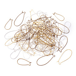 Brass Hoop Earrings Findings Kidney Ear Wires&nbsp;KK-TA0007-10