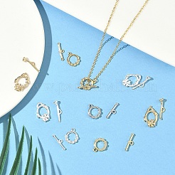 10 Bags 2 Colors Brass Toggle Clasps&nbsp;KK-YW0003-86