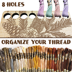  8-Position Wood Embroidery Thread Storage Trays&nbsp;TOOL-WH0056-029