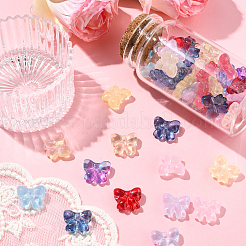 100Pcs 10 Colors Transparent Spray Paint Glass Beads&nbsp;GLAA-CJ0002-73