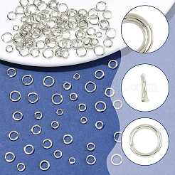 400Pcs 4 Styles Open Jump Rings Brass Jump Rings&nbsp;KK-FS0002-08P