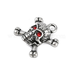 316 Surgical Stainless Steel Micro Pave Cubic Zirconia Pendants&nbsp;STAS-G349-40AS