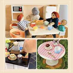 10 Sets 5 Colors Resin Tea Cups & Plates Miniature Ornaments&nbsp;DIY-TADJ0001-23