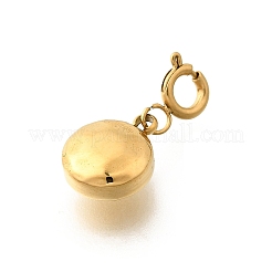 Flat Round 304 Stainless Steel Pendant Decorations&nbsp;STAS-H202-32G