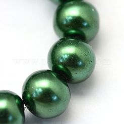 Baking Paint Pearlized Glass Pearl Round Bead Strands&nbsp;X-HY-Q003-10mm-71