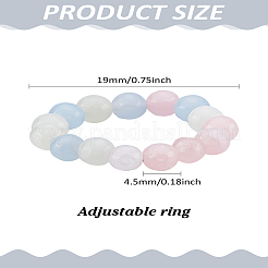 1Pc Natural Jade Stretch Finger Rings for Women&nbsp;RJEW-LP0001-08B
