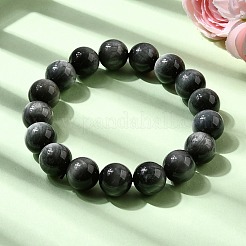 Grade AA Natural Eagle Eye Stone Round Beads Stretch Bracelets for Women&nbsp;BJEW-L712-B01-12mm