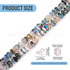 2 Strands Electroplate Transparent Glass Beads Strands&nbsp;EGLA-TADJ0001-06