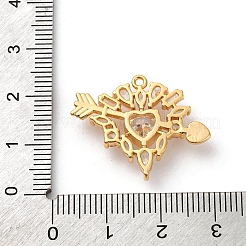 Brass Micro Pave Cubic Zirconia Pendants&nbsp;KK-F898-03G
