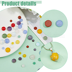 56Pcs 28 Styles Natural & Synthetic Mixed Gemstone Cabochons&nbsp;G-FH0002-55