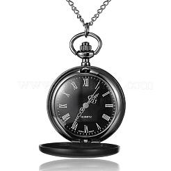 Flat Round Alloy Quartz Pocket Watches&nbsp;WACH-N039-04B-B