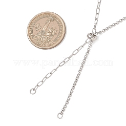 2MM 304 Stainless Steel Mixed Chain Slider Necklace Making&nbsp;AJEW-JB01558-02